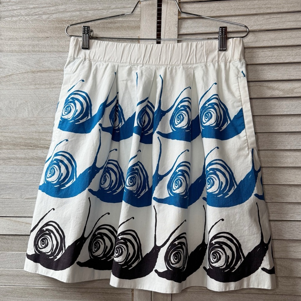 Maeve Blue and Black Swirl Snail Skirt. HTF. Great Condition. Medium Statement - Picture 13 of 14